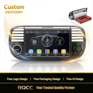 BQCC Autoradio 7" Mp5 con FM AM RDS, Carplay, Android Mirrorlink, Lettore Multimediale Video BT, Schermo per Auto <span class=keywords><strong>Fiat</strong></span> 500 07-15 - Product Image 1