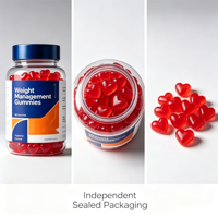 Gummies SYC BIO sans sucre pour la gestion du poids, 60 unités, avec mélatonine et L-théanine, soutien du sommeil, complément quotidien pour hommes et femmes