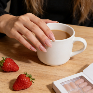Hoge kwaliteit, puur roze, nude en amandelkleurige nagels. Eenvoudige, effen gekleurde nagelstickers in Europese stijl, gemakkelijk te dragen - Product Image 2