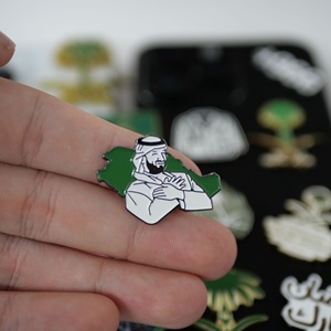 Stiker Pin Enamel Logam Logo Oman Arab Saudi Desain Ukiran Enamel - Product Image 6