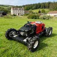 Tondeuse à gazon robotisée intelligente GPS par satellite, télécommandée, tout-terrain, autopropulsée, sans fil, hybride essence-électrique