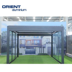 Al Aire Libre Popular de China personalizado al por mayor pabellón barato con <span class=keywords><strong>cortinas</strong></span> personalizado aleación de aluminio toldo puerta de entrada toldos - Product Image 2