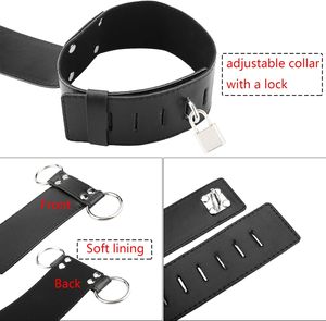 Posteriore manette Bondage Set con colletto 1 lucchetto <span class=keywords><strong>e</strong></span> 2 chiavi Set di trattenimento per coppie, SM BDSM giocattoli sessuali per donne uomini <span class=keywords><strong>amore</strong></span> estremo - Product Image 4