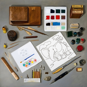 Chất lượng cao pre-in DIY kéo dài vải sơn Bộ dụng cụ tùy chỉnh thiết kế polyester in cho trẻ em và sinh viên - Product Image 2