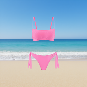 Set bikini taglie forti con controllo pancia, costume da bagno rosa, blu, nero, viola SQ66600 - Product Image 3