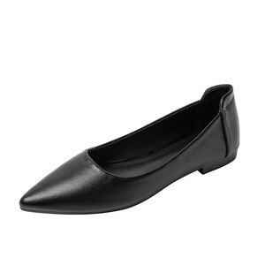 Zapatos de Tacón Grueso para Mujer, Zapatos de Vestir con Tacón Alto y Plataforma, de Cuero Negro Puro, Resistentes, para Oficina y Trabajo - Product Image 5