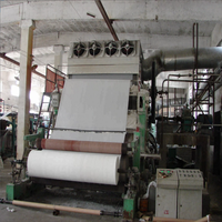Machine à papier tissu haute efficacité 1760 mm 5-7T/J, pour pâte de bois vierge et bambou, fonctionnement stable pour rouleaux de toilette et mouchoirs en papier