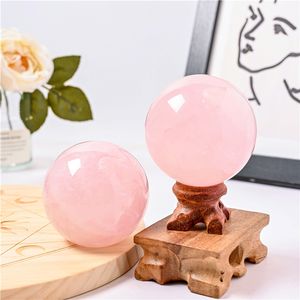 Pierres précieuses naturelles en gros Meilleure qualité Énergie de guérison Sphère de cristal de quartz rose pour la décoration Cadeau pour la maison - Product Image 3
