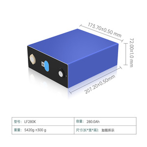 Batería prismática LiFePO4 LF280 de <span class=keywords><strong>3</strong></span>.2V 280Ah 280K barata para bricolaje, 4000 ciclos, para electrodomésticos - Product Image 2