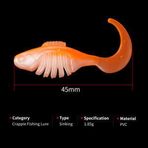 FUN Señuelo de Pesca Biónico de PVC de 4.5cm, Tipo Insecto Suave con Cola Enrollable, Sin Anzuelos, Paquete de 15 para Pescado Espina Dura/<span class=keywords><strong>Trucha</strong></span> - Product Image 3