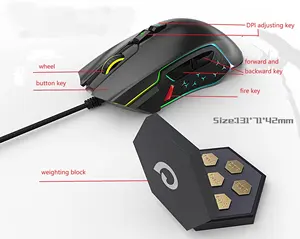 china professional factory direct provide OEM gaming mouse 12000DPI DPI RGB LED light gaming mouse