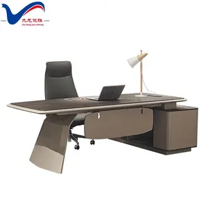 L Shape Office Desk Customized Wood Grain Executive Office Desk Storage Office Computer Desk