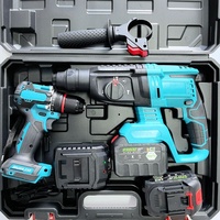 Obral besar Set peralatan daya Kombo 2 Kit alat bor elektrik obeng Impact Set peralatan daya baterai Lithium