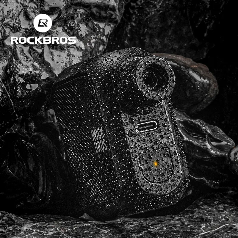 ROCKBROS Bomba automática para bicicleta elétrica, mini bomba de ar para MTB, portátil, sem fio, com uma mão e inflador, ideal para uso ao ar livre