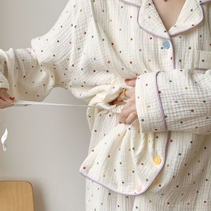 Directo de fábrica primavera y otoño algodón manga larga pijamas de maternidad cómodo suelto sección delgada <span class=keywords><strong>lactancia</strong></span> ropa de casa - Product Image 3
