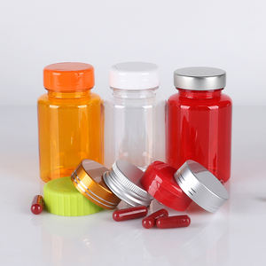 Bouteille de pilules PET 100ml personnalisée avec bouchon à vis bouteille de capsule emballage de bouteille de médecine de vitamine en plastique - Product Image 1