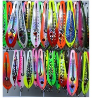 Métal imprimé personnalisé toutes tailles en acier inoxydable crochet simple et double cuillère à la traîne leurre pêche au gros gibier pêche à la traîne leurres truite morue