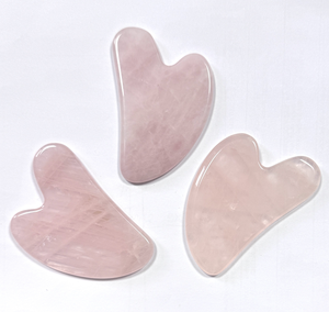 Rose Quartz Heart-Shaped Facial Massage Board for Skin Rejuvenation Home Use - Product Image 1