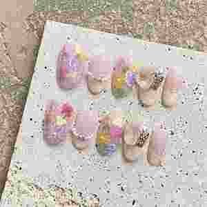 <span class=keywords><strong>Uñas</strong></span> Postizas Acrílicas de Lujo Hechas a Mano, <span class=keywords><strong>Uñas</strong></span> Artificiales de Alta Calidad, Elegantes y Modernas para los Dedos - Product Image 4