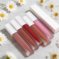 Rouge à lèvres liquide mat velours vegan et cruelty-free, haute pigmentation, longue tenue, hydratant, formule chimique de luxe, marque privée