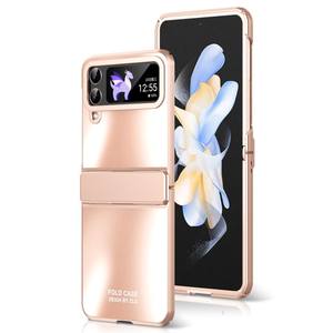 Étui de téléphone portable pliant galvanoplastie PC dur pour Samsung Galaxy Z Flip4 Flip3 5G <span class=keywords><strong>Oppo</strong></span> <span class=keywords><strong>Find</strong></span> N2 <span class=keywords><strong>Flip</strong></span> Matte Couverture de téléphone de luxe - Product Image 2