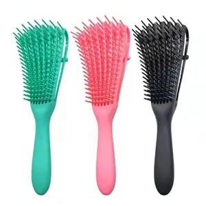 Detangling hair comb Cute Curl Carved Infuse Detangling brush Barber Health Pink custom detangler brush