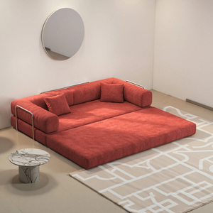 Divano Letto di Qualità per Esportazione, Set per Appartamenti di Piccole Dimensioni, Stile Nordico, Estensibile e Comprimibile, Facile da Riporre - Product Image 1