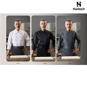 جاكيت شيف احترافي عالي الجودة بتصميم مخصص من HUAN TE لعاملي المطاعم والفنادق وخدمات الطعام، مصنوع من البوليستر 100% - Product Image 3