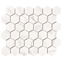Mosaïque de carrelage hexagonale blanche Carrara populaire 2022 pour salon et salle de bain