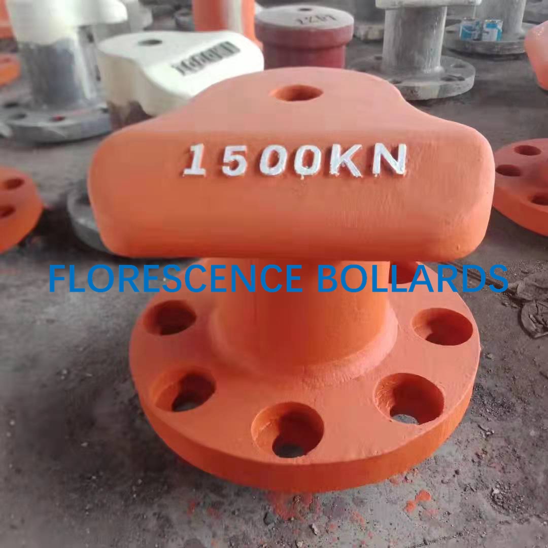 Cast Iron Marine Mooring Bollard Tee Head Type ISO Standard