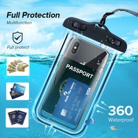 Pochette Téléphone Étanche pour Plongée Nage Sports Plage Piscine Ski, Étui Sec pour Téléphone Portable Samsung Galaxy