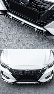 For Nissan Sylphy 2020-2022 Body Kit Front Bumper Lip Carbon Fiber Look Sport Style Front Bumper <b>Splitter</b> Guard Car Accessories - Product Image 2