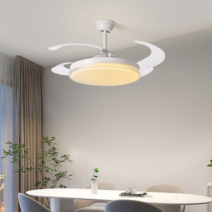 Ventilador De Techo Con Luz Ventilador De Techo De Diseño Ventilador De Techo Invisible Retráctil De 42 Pulgadas Con Luz Y Control Remoto - Product Image 4