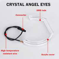 Phare led angel eye en forme de C en cristal E90 E92 M3 M4 F10 F30 e90