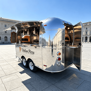 Mobile Food Trailer Snack Cart Food Truck Carts Coffee Cart Food Concession Trailer Fully Equipped Kitchen Cabinets - Product Image 4