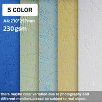 Papel Cartulina de 230 g/m² de Color para Oficina con Textura Gofrada Grano de Cuero Tamaño A4