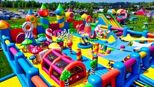 Commercial Outdoor <b>Inflatable</b> <b>Games</b> House Obstacle Playground Gonflables Amusement Trampoline Park Large Trampoline Park Inflata - Product Image 2