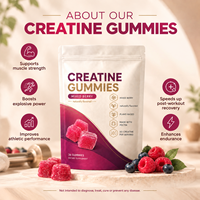 Gommes à la créatine pour adultes, fournissant de l'énergie, améliorant l'immunité, forme personnalisée, saveur Berry Boost, 36 unités, OEM ODM HALAL