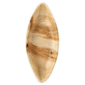 Assiette ovale jetable en feuille de palmier d'arec durable, naturelle et biodégradable, pour servir lors de fêtes - Product Image 2