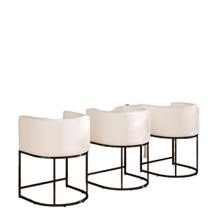 Tabourets <span class=keywords><strong>de</strong></span> <span class=keywords><strong>bar</strong></span> modernes blancs à hauteur <span class=keywords><strong>de</strong></span> comptoir, 24 pouces, en cuir PU, tabourets <span class=keywords><strong>de</strong></span> <span class=keywords><strong>bar</strong></span> <span class=keywords><strong>de</strong></span> cuisine, cadre tubulaire en métal noir, soldes - Product Image 2