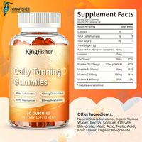 KingFisher OEM Zonnebank Gummies Supplement Suiker Vrij Astaxanthine Lycopeen voor Stralende Huid Natuurlijke Formule Groothandel