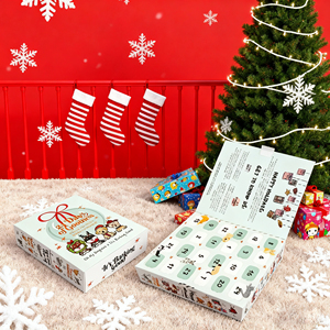 Scatola Regalo Natalizia Mystery Box Personalizzata in Cartone Calendario dell'Avvento Fai da Te Riempibile da 12 o 24 Giorni per Cani o Candele - Product Image 3