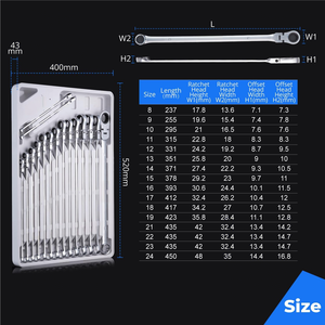 10Pcs Ratcheting <strong>Wrench</strong> <strong>Set</strong> SAE &amp; Metric Ratchet <strong>Wrench</strong> <strong>Set</strong> with Rack Organizer,Industrial-grade Metric <strong>Combination</strong> <strong>Wrenches</strong> - Product Image 2