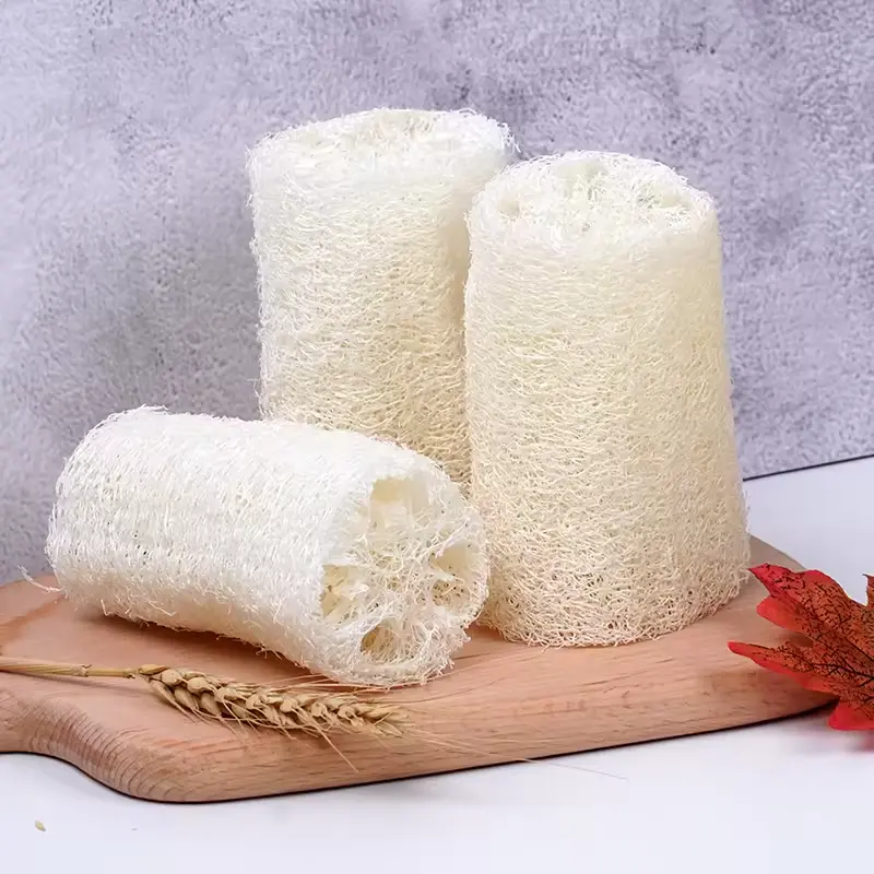 Fournitures de douche de salle de bains Brosse de nettoyage exfoliante écologique pour le corps Épurateur de corps de bain Éponge de bain en luffa naturelle