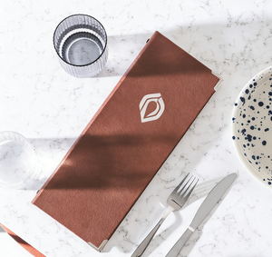 Porte-menu de restaurant de luxe durable avec bande élastique, porte-menu en cuir écologique - Product Image 4