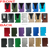 Dompet Kartu Aluminium Ultra Tipis NFC Aman Anti RFID dengan Penjepit Uang, Logo Custom Diterima, Minimalis, Premium, Hadiah