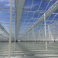 Serre en verre hydroponique agricole intelligente, kit complet pour tomates, concombres, laitues