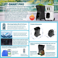 PUSUN PT-Smart Pro Machine de Balle de Tennis et Padel Professionnelle Intelligente avec Contrôle par Application pour l'Entraînement Portable