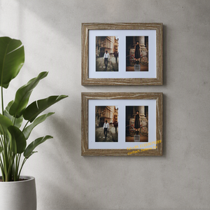 Cornice Fotografica Classica Multi-Appertura Ecologica, Contiene 3-5 <span class=keywords><strong>Foto</strong></span>, Bianca/Nera, Collage 4x6 5x7 6x8, Cornice in Legno - Product Image 1
