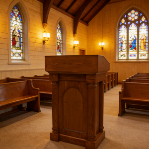 Atril de Iglesia de Madera Maciza Estilo Vintage para Seminarios y Escuelas Teológicas, Eventos Ceremoniales - Product Image 2